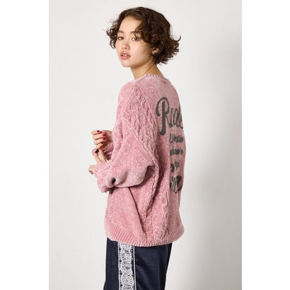 モールニットEMBROIDERYロゴトップス L/PNK1｜詳細画像