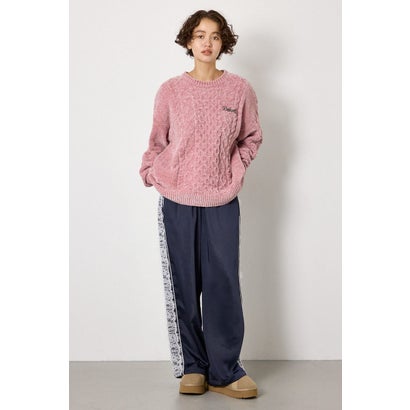 モールニットEMBROIDERYロゴトップス L/PNK1｜詳細画像