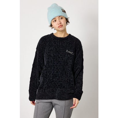 モールニットEMBROIDERYロゴトップス BLK｜詳細画像