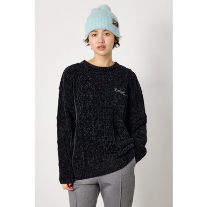 モールニットEMBROIDERYロゴトップス BLK｜詳細画像