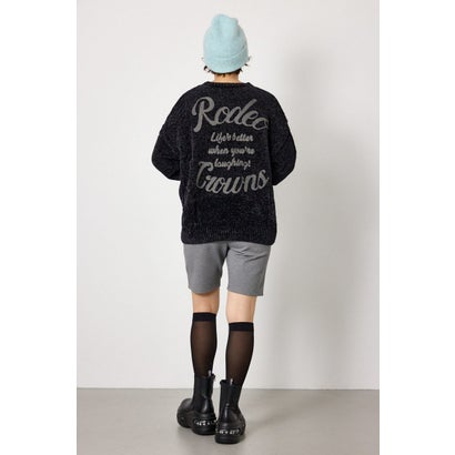 モールニットEMBROIDERYロゴトップス BLK｜詳細画像