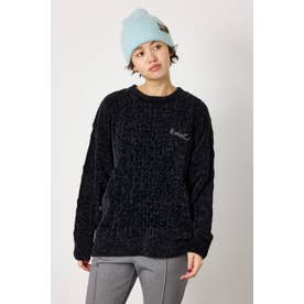 モールニットEMBROIDERYロゴトップス BLK