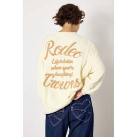 モールニットEMBROIDERYロゴトップス O/WHT1