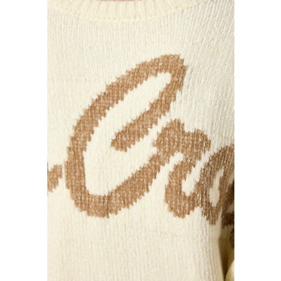 モールニットスクリプトロゴワンピース O/WHT1｜詳細画像