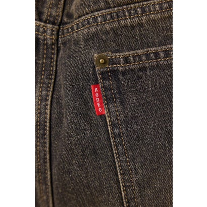 ウエストRIBウォッシュワイドDENIMパンツ BLU｜詳細画像