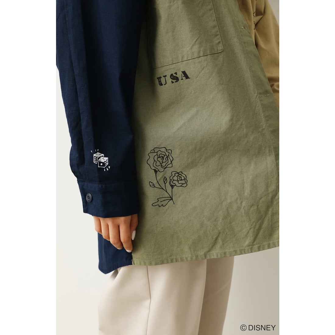 RODEO CROWNS WIDE BOWL (Mickey)オーバーシルエットシャツ マルチ 