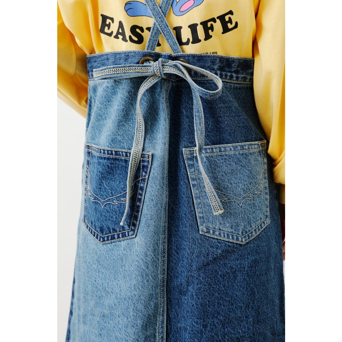 RODEO CROWNS WIDE BOWL （WEB限定）Denim カスタムサロペットスカート 