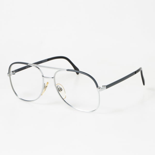 
                    メガネ 眼鏡 アイウェア レディース メンズ （シルバー/ネイビー）