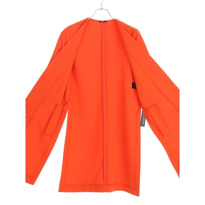 ローマン　細見えIラインが作れる　華やかオレンジプリーツスリーブロングラインジャケット｜詳細画像
