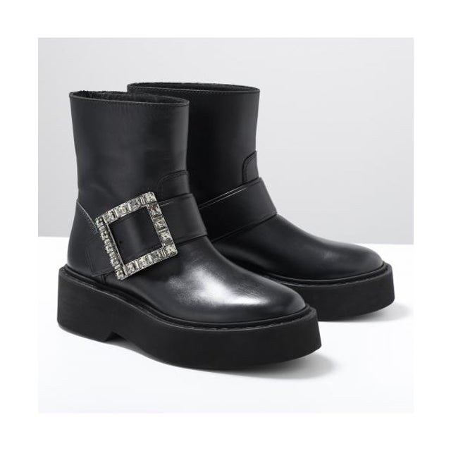 ROGER VIVIER ショートブーツ VIV RANGERS RVW74039630TTQ （B999/NERO/ブラック）