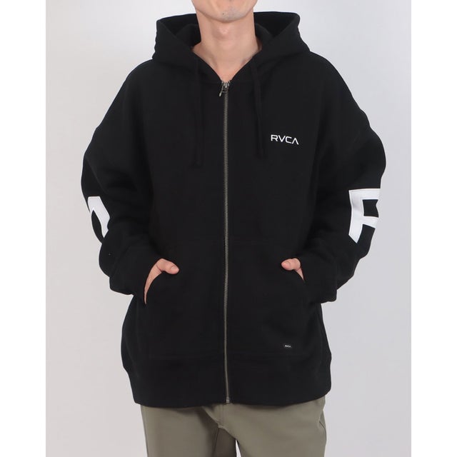 BACK SIDE ARCH ZIP HD Hoodie ZIP （BLK）