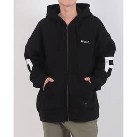 BACK SIDE ARCH ZIP HD Hoodie ZIP （BLK）