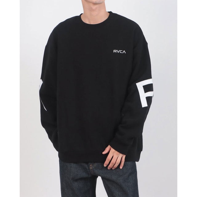 BACK SIDE ARCH CR Crew Pullover （BLK）