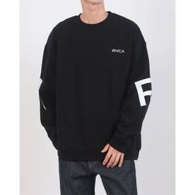 BACK SIDE ARCH CR Crew Pullover （BLK）