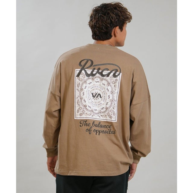 長袖 Tシャツ ロンT メンズ バックプリント BANDANA （COY）