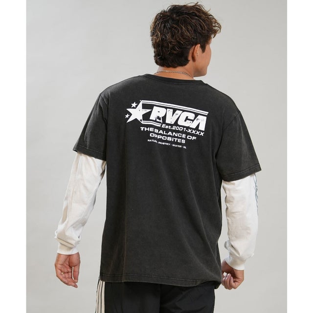 長袖 Tシャツ ロンT メンズ フェイクレイヤード BANDANA （WHT）