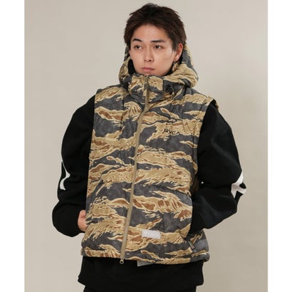 ルーカ RVCA ベスト メンズ ロゴ バックプリント 中綿 軽量 （BLK）｜詳細画像