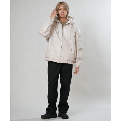 ルーカ RVCA ジャケット メンズ フェイクレザー ジップアップ フーディー BG042752 （ANW）｜詳細画像