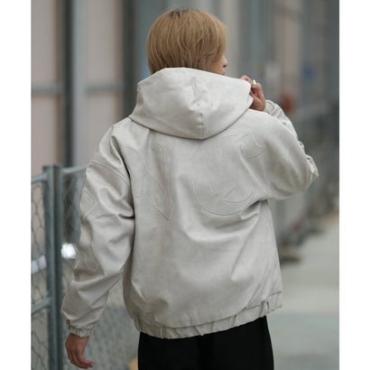 ルーカ RVCA ジャケット メンズ フェイクレザー ジップアップ フーディー BG042752 （ANW）｜詳細画像
