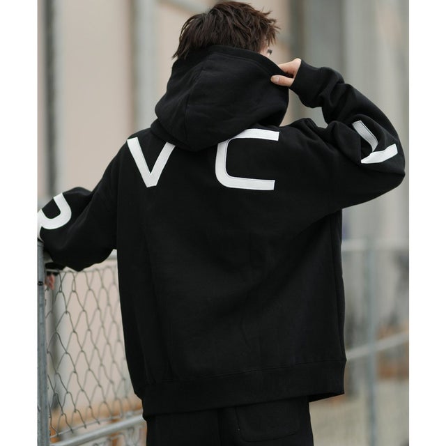 プルオーバー パーカー フーディー メンズ 裏起毛 BACK （BLK）