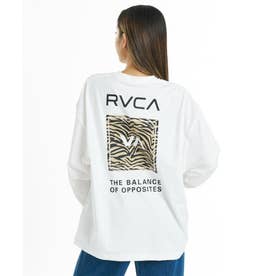 長袖 Tシャツ ロンT レディース バックプリント VA （WHT）