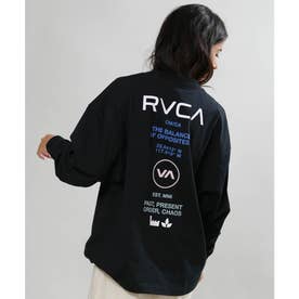 長袖 Tシャツ ロンT レディース バックプリント ロゴ （BLK）