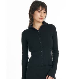 カーディガン レディース フード付き SLIM ZIP HOODIE （BLK）