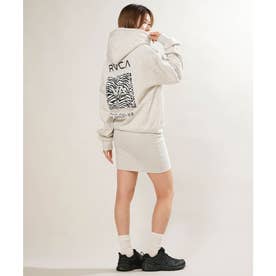 ワンピース レディース 長袖 パーカー ミニ丈 ロゴ （HGR）