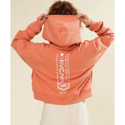 ルーカ RVCA プルオーバー パーカー フーディー レディース クロップド丈 ショート丈 （ORG）｜詳細画像