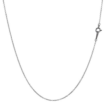 アズキチェーン シルバー925 ネックレス チェーン 線径0.6mm 幅1.2mm 50cm （ブラック）｜詳細画像