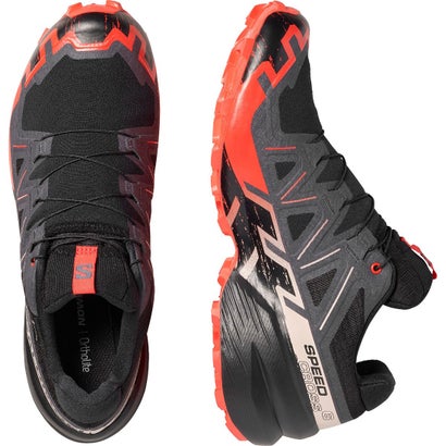サロモン SALOMON スピードクロス 6 ゴアテックス（SPEEDCROSS 6 GORE-TEX） （Black / Fiery Red / Almond Milk）｜詳細画像