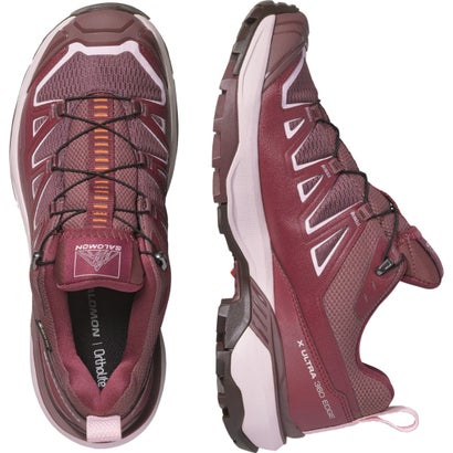 サロモン SALOMON W エックス ウルトラ 360 エッジ ゴアテックス（X ULTRA 360 EDGE GORE-TEX） （Huckleberry / Maroon Banner / Icy Pink）｜詳細画像