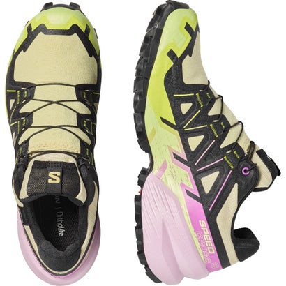 サロモン SALOMON スピードクロス 6 ゴアテックス（SPEEDCROSS 6 GORE-TEX） （Bog / Dawn Pink / Acid Lime）｜詳細画像