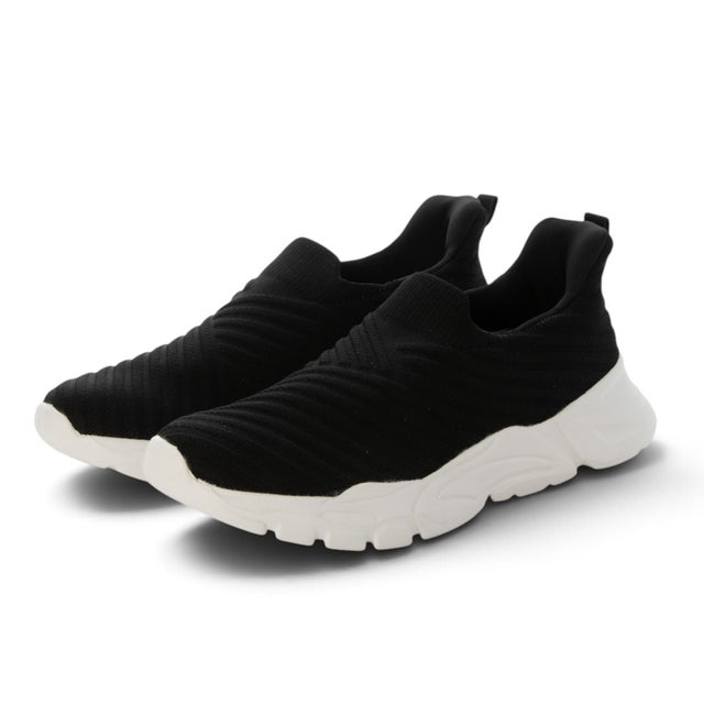 【サッとイン】軽量ハンズフリースリッポンスニーカー FKR-1144 （ブラック）