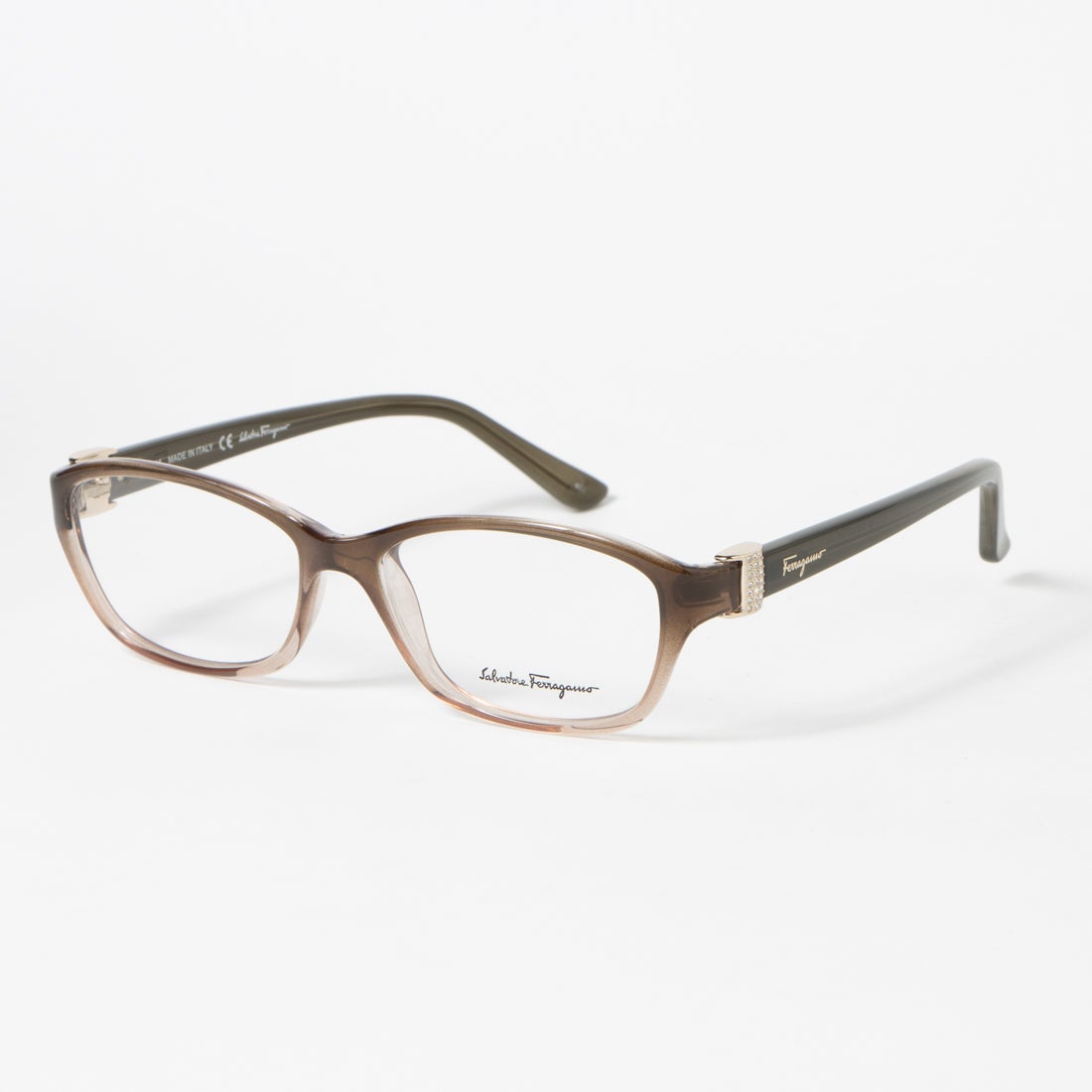 フェラガモ SalvatoreFerragamo メガネ 眼鏡 アイウェア レディース メンズ （カーキ）