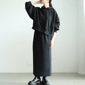 フーディー×ナロースカートセットアップ （ブラック）