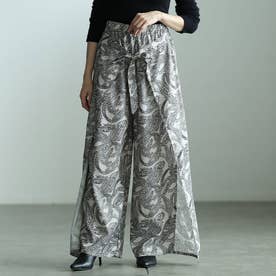 ラップデザインワイドパンツ （ベージュ）