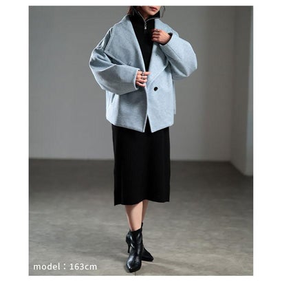 サワアラモード Sawa a la mode ニュアンスボトルカラーショートコート （キャメル）｜詳細画像