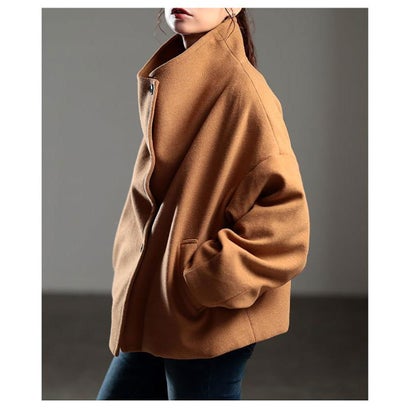 サワアラモード Sawa a la mode ニュアンスボトルカラーショートコート （サックス）｜詳細画像