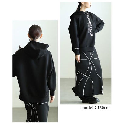 サワアラモード Sawa a la mode アシンメトリーデザインロゴパーカー （ベージュ）｜詳細画像