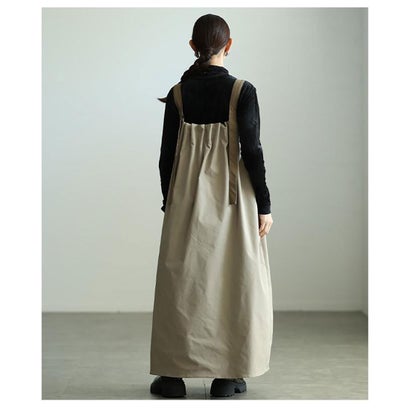 サワアラモード Sawa a la mode ギャザーデザインジャンパースカート （ベージュ）｜詳細画像