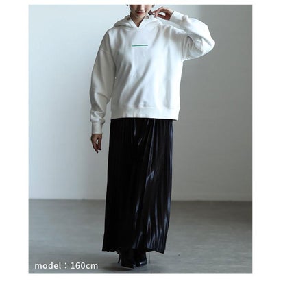 サワアラモード Sawa a la mode ワンポイントプリント裏起毛パーカー （オフホワイト）｜詳細画像