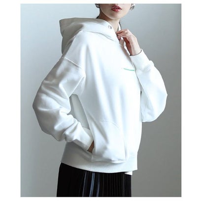 サワアラモード Sawa a la mode ワンポイントプリント裏起毛パーカー （オフホワイト）｜詳細画像