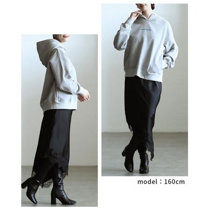 サワアラモード Sawa a la mode ワンポイントプリント裏起毛パーカー （オフホワイト）｜詳細画像
