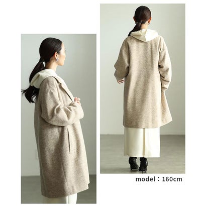 サワアラモード Sawa a la mode 綿ウールチェスターコート （ベージュ）｜詳細画像