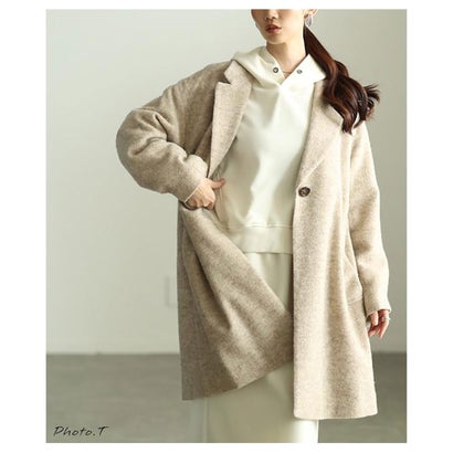サワアラモード Sawa a la mode 綿ウールチェスターコート （ベージュ）｜詳細画像
