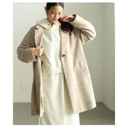 サワアラモード Sawa a la mode 綿ウールチェスターコート （ベージュ）｜詳細画像