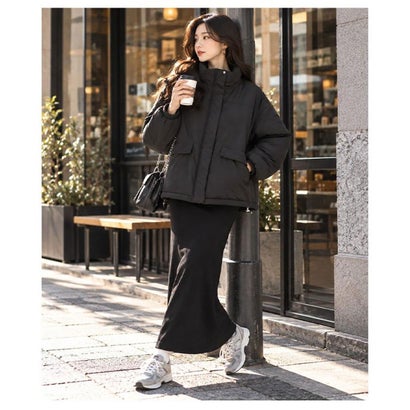 サワアラモード Sawa a la mode スタンドカラー中綿ジャケット （ブラック）｜詳細画像