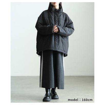 サワアラモード Sawa a la mode スタンドカラー中綿ジャケット （ブラック）｜詳細画像
