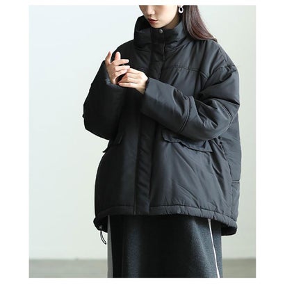 サワアラモード Sawa a la mode スタンドカラー中綿ジャケット （ブラック）｜詳細画像